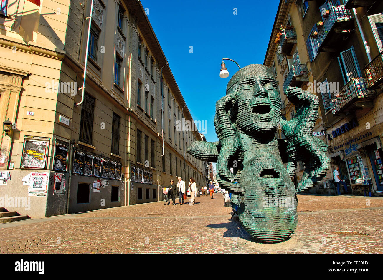 Europa Italien Piemont Turin moderne Kunst Via Verdi Ecke S. Ottavio "Eco" 2005 Autor Marc Didou Stockfoto