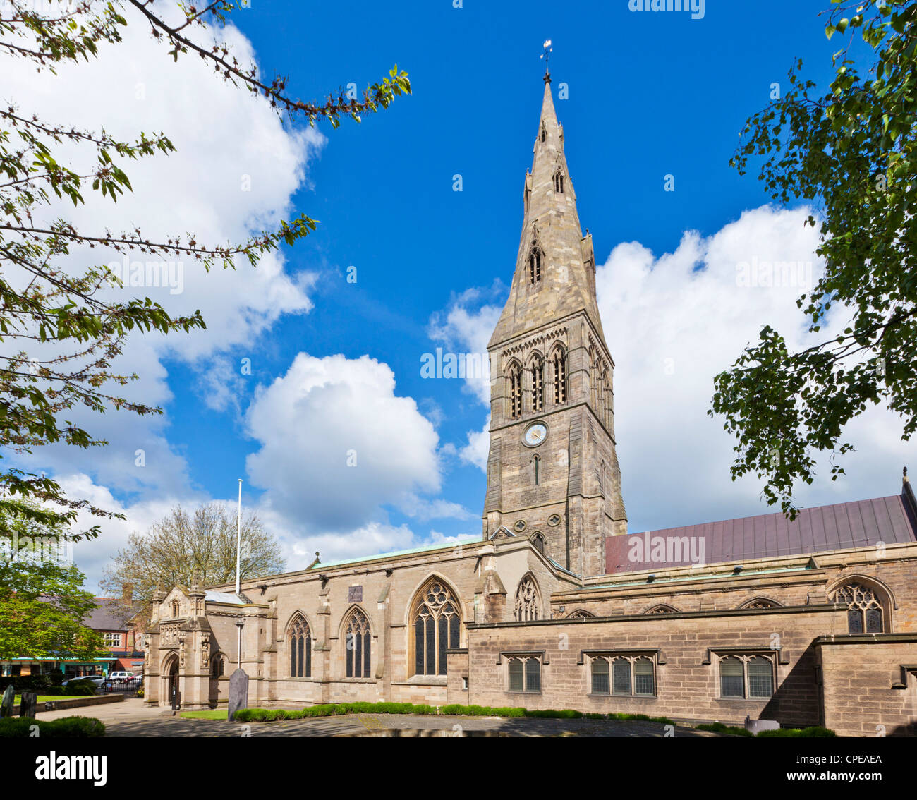 Die Kathedrale von Leicester Leicester Leicestershire England UK GB EU Europa Stockfoto