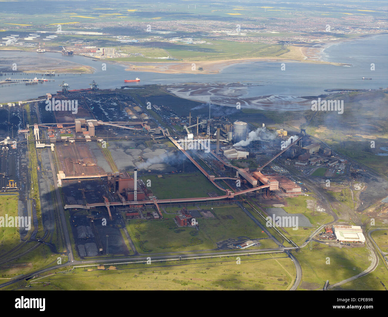SSI / ex Corus SteelworksTeeside aus der Luft, Nordostengland, Mai 2012 Stockfoto