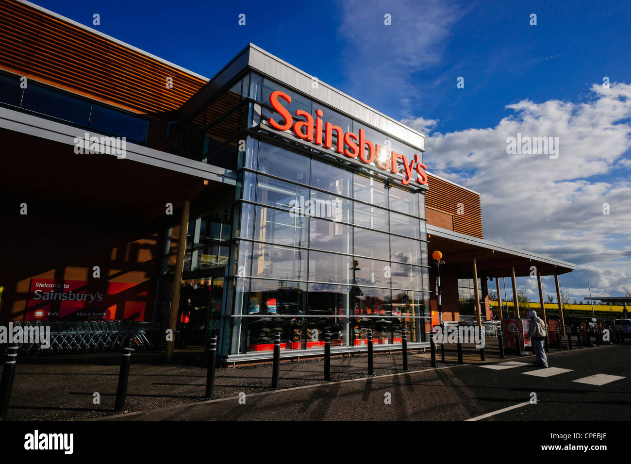 Sainsburys Supermarkt, UK - Store in Kelso, Schottland. Stockfoto