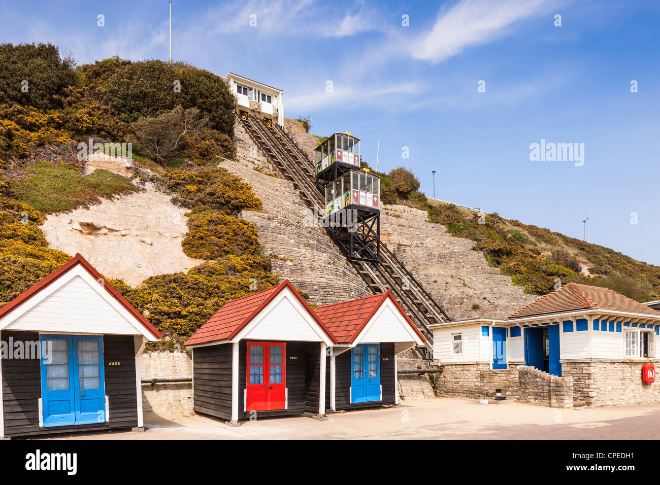 West Cliff Lift-Bournemouth-Dorset Stockfoto