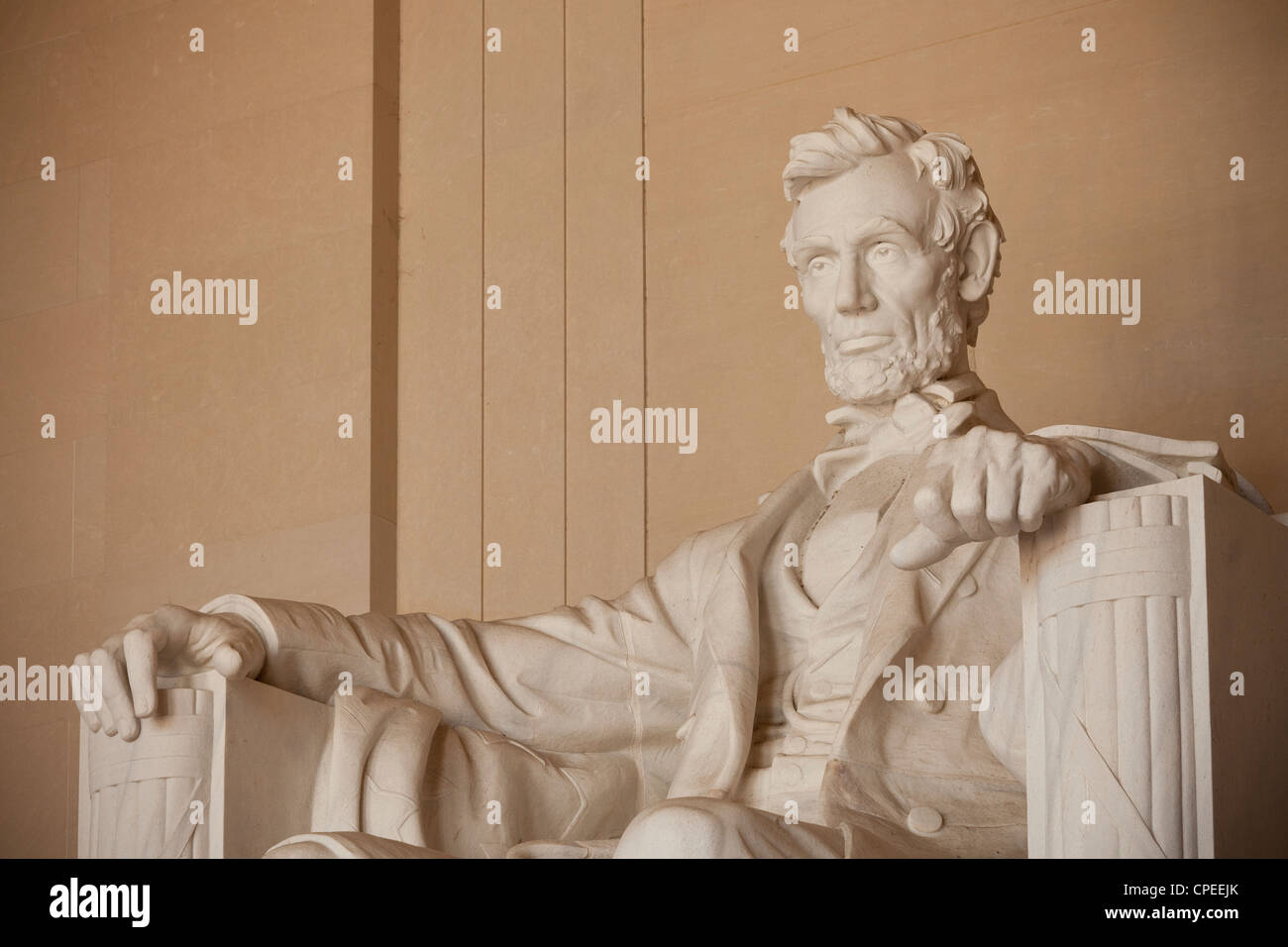 Skulptur von Lincoln. Lincoln Memorial in Washington, D.C. Stockfoto