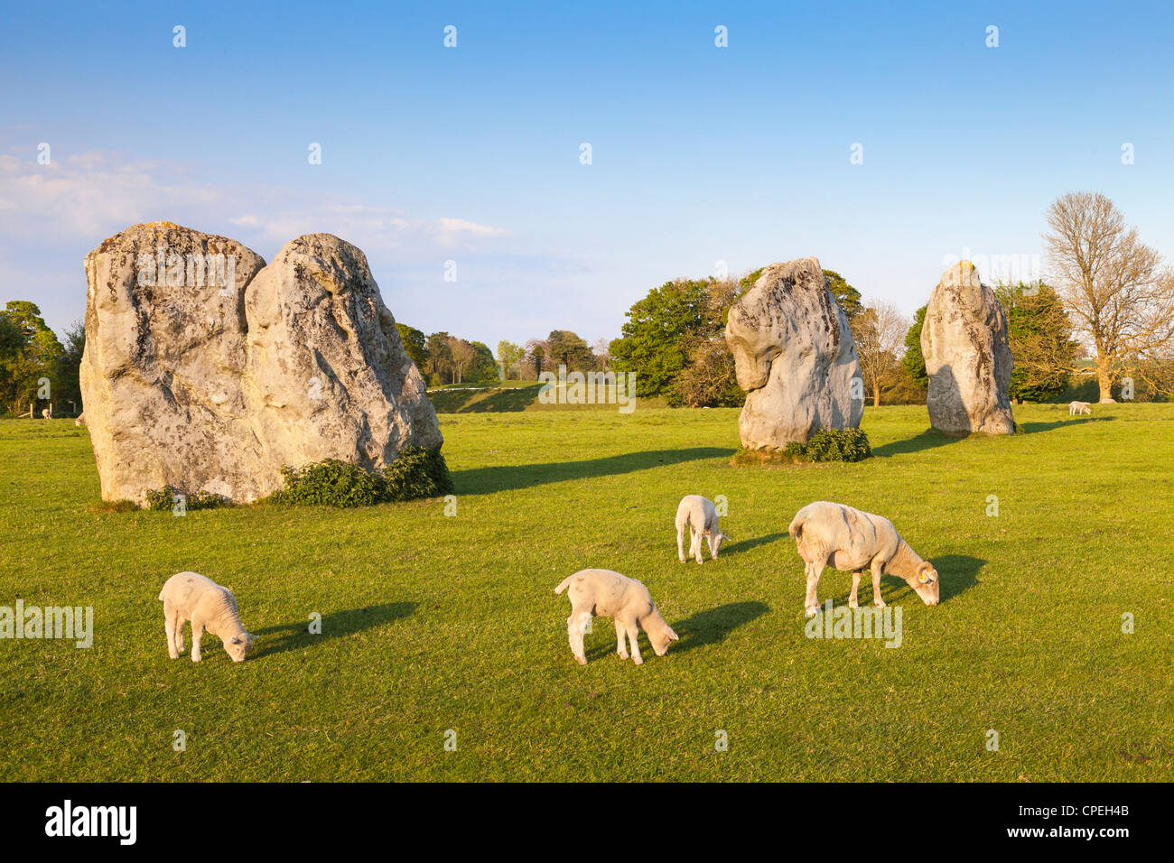 Großen Avebury Henge-Wiltshire England Stockfoto