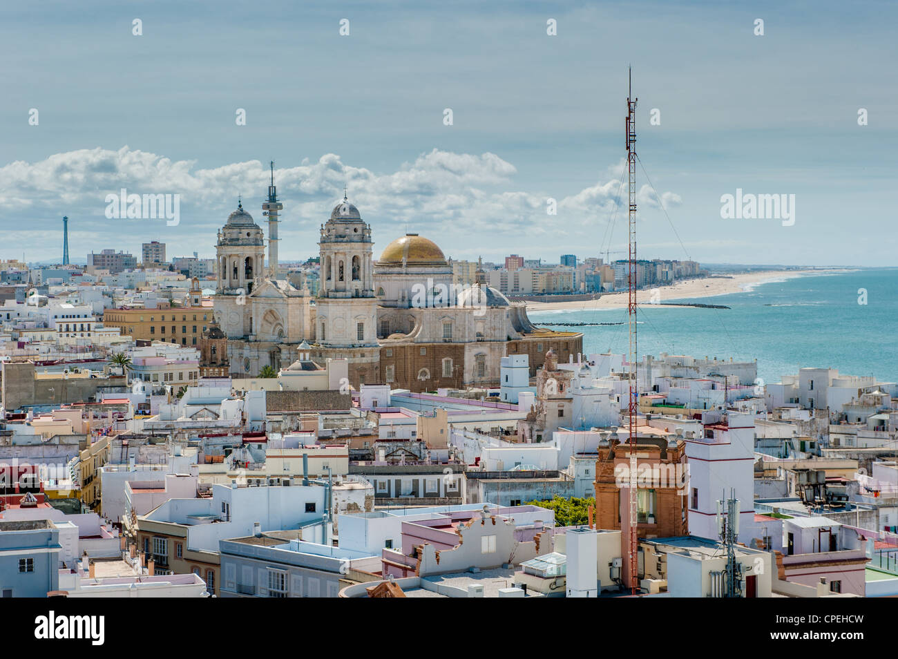 Panorama von Cadiz, Spanien Stockfoto