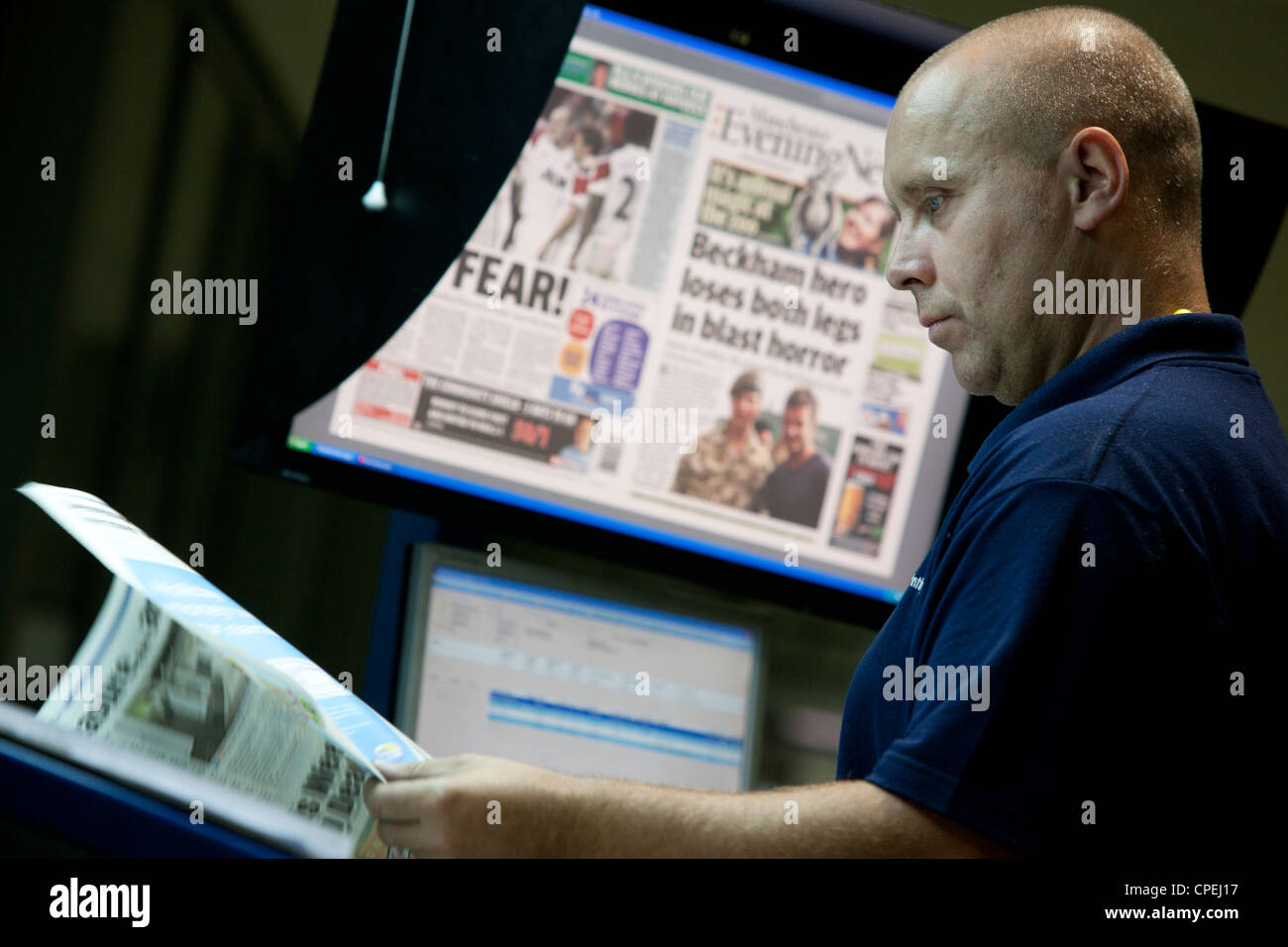 Manchester Abend-Nachrichten Zeitungsdruckerei Oldham Gtr Manchester Stockfoto