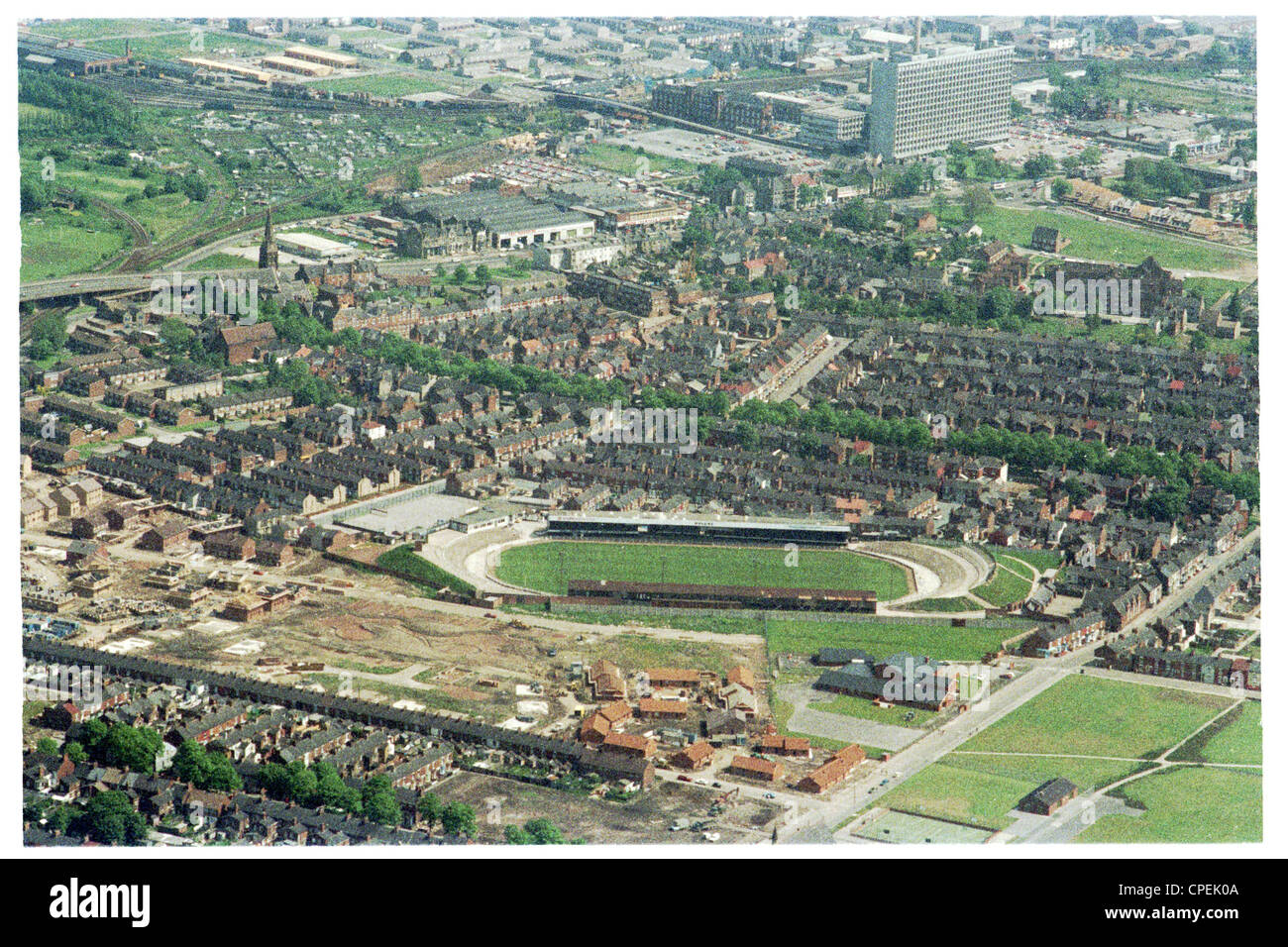 Rumpf Boulevard Stadion gebaut im Jahre 1895, von Hull FC (Rugby) verwendet bis 2007 nun eine Windhund-Strecke nach vor dem Abriss gerettet Stockfoto