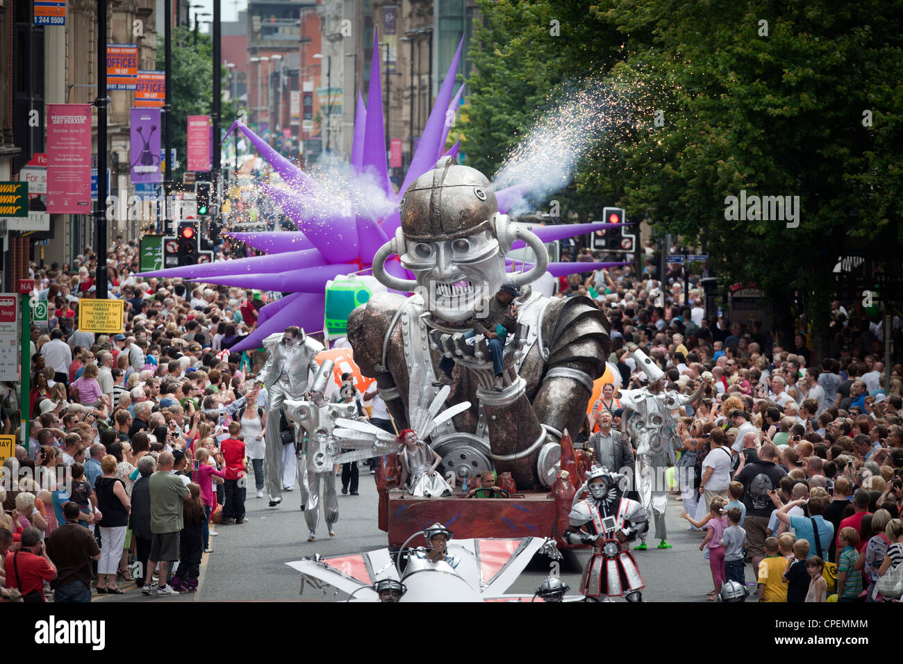Ersten jemals Manchester Day Parade auf Deansgate Manchester UK Stockfoto