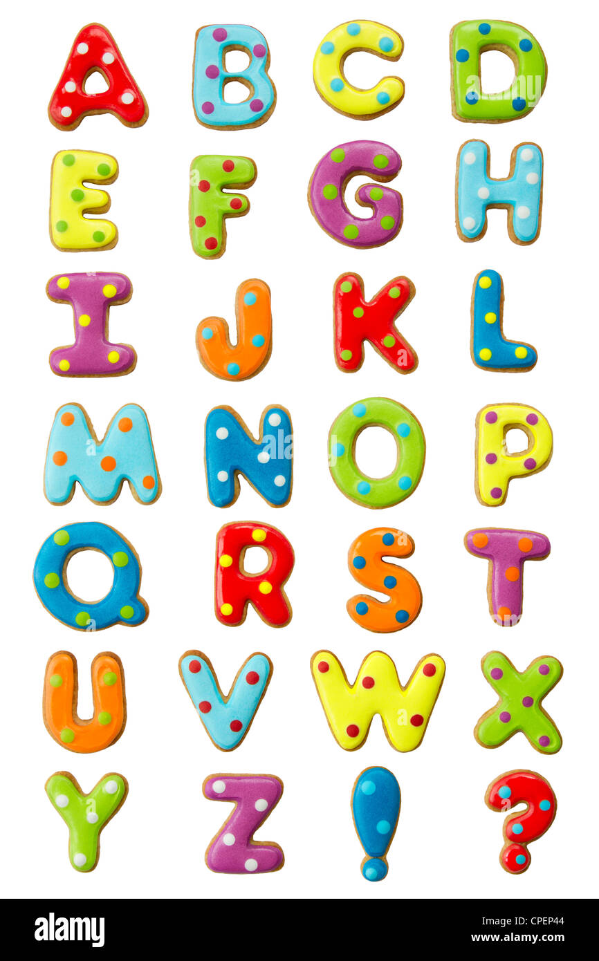 Cookie-alphabet Stockfoto