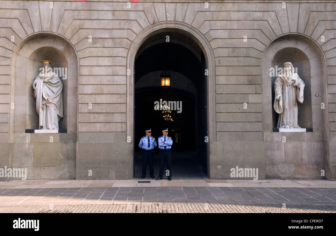 Katalanische Regierungsgebäude, Plaza St. Jaume, Barcelona, Katalonien, Spanien Stockfoto