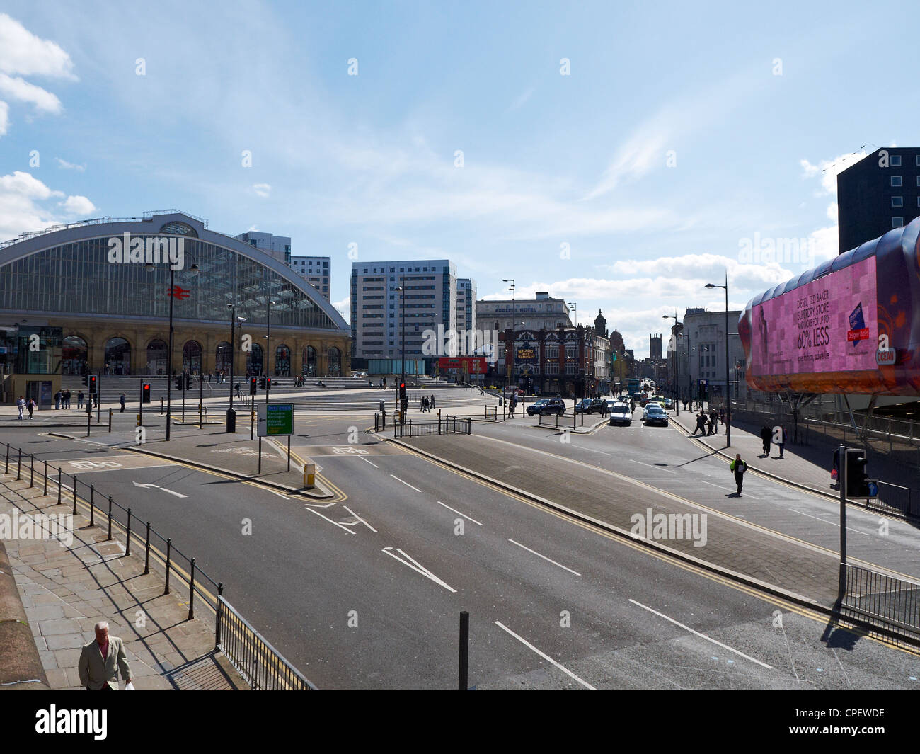 Blick in Lime Street Station in Liverpool UK Stockfoto