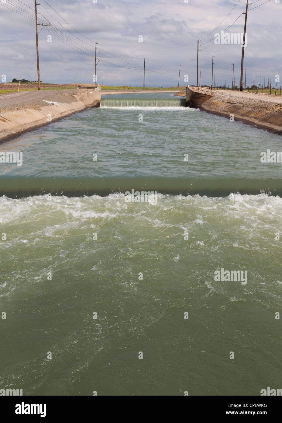 Aquädukt - Central Valley, Kalifornien, USA Stockfoto