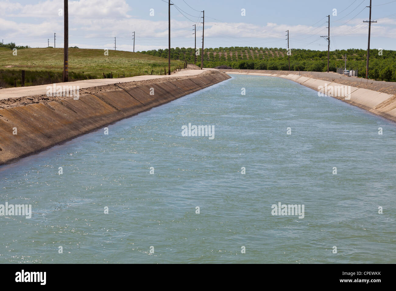 Aquädukt - Central Valley, Kalifornien, USA Stockfoto