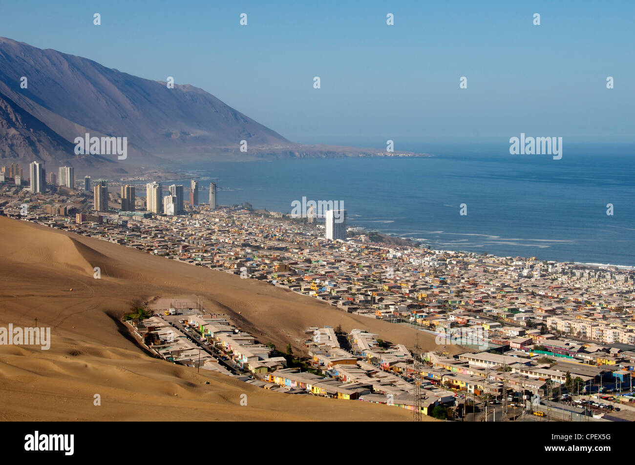 Vogelperspektive Iquique Chile Stockfoto