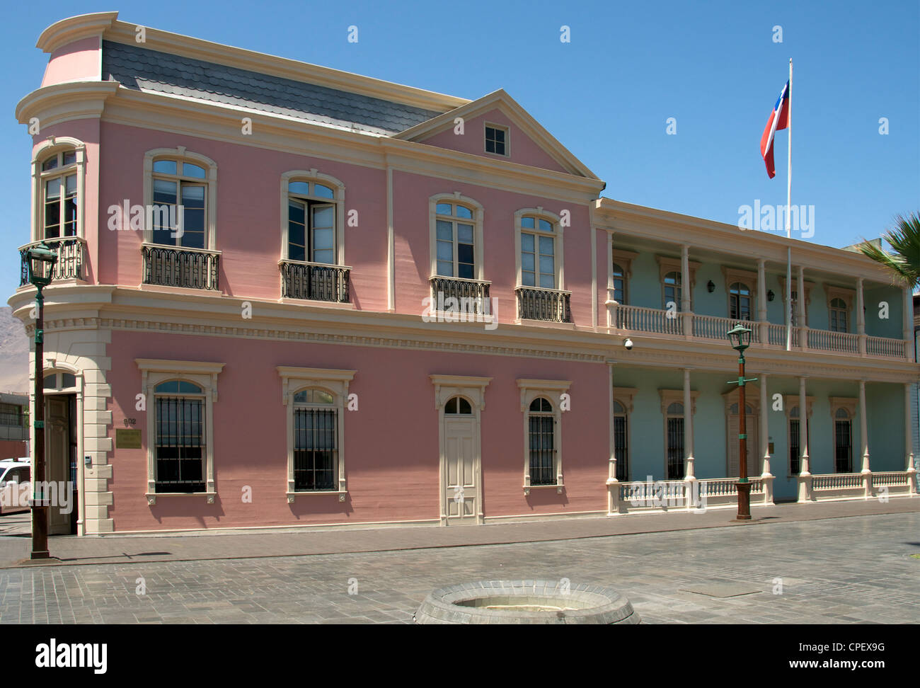 Restaurierte elegante neunzehnten Jahrhundert Gebäude Baquedano Iquique Chile Stockfoto