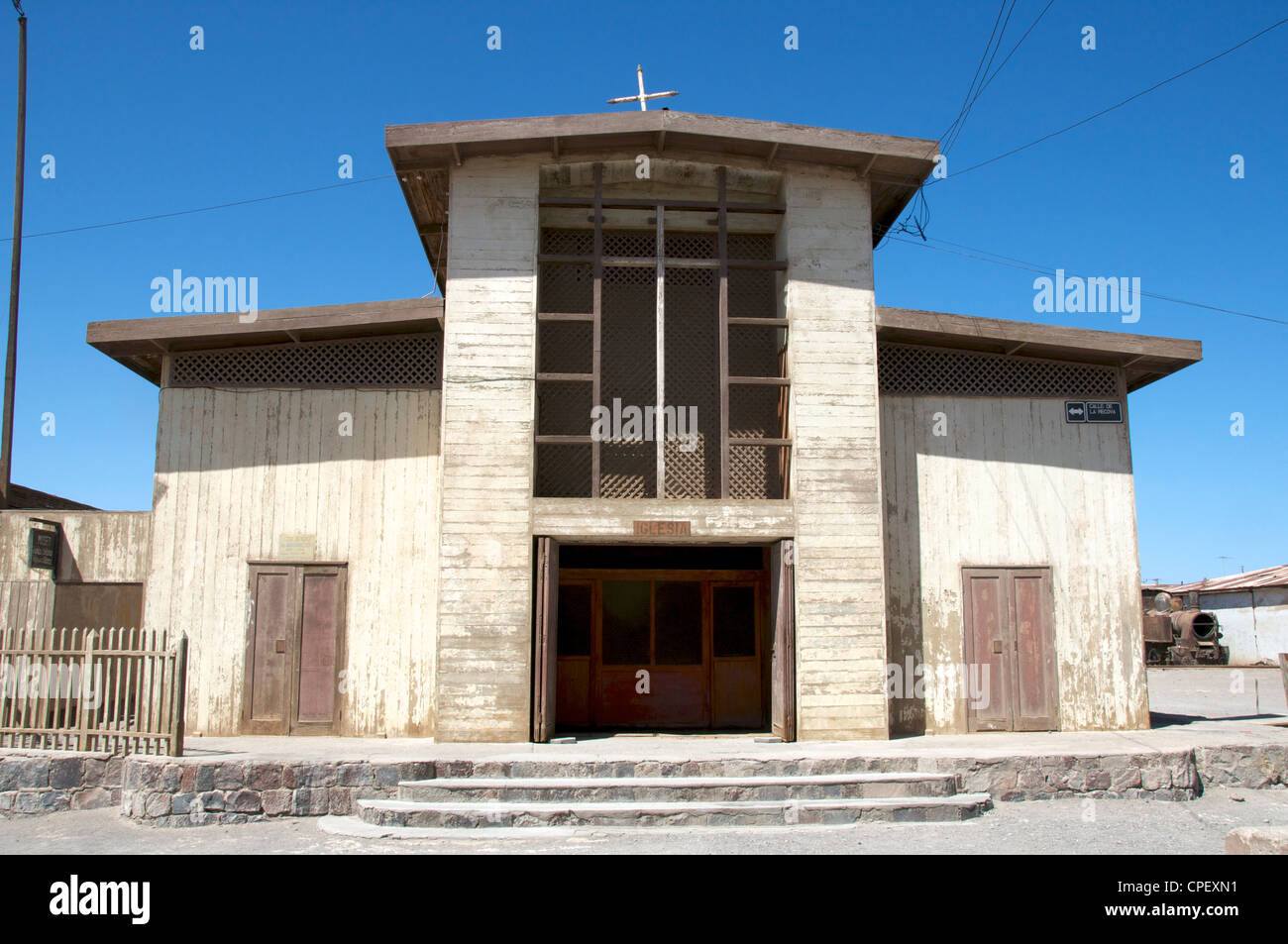 Kirche-Humberstone Nitrat Geisterstadt Chile Stockfoto