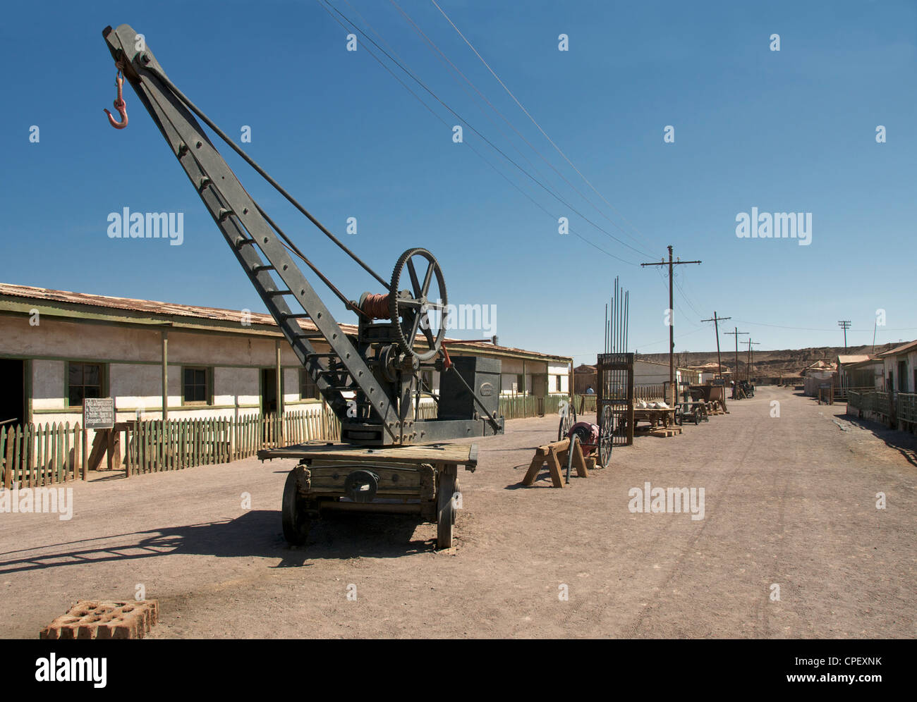 Stillgelegten Maschinen Humberstone Nitrat Geisterstadt Chile Stockfoto
