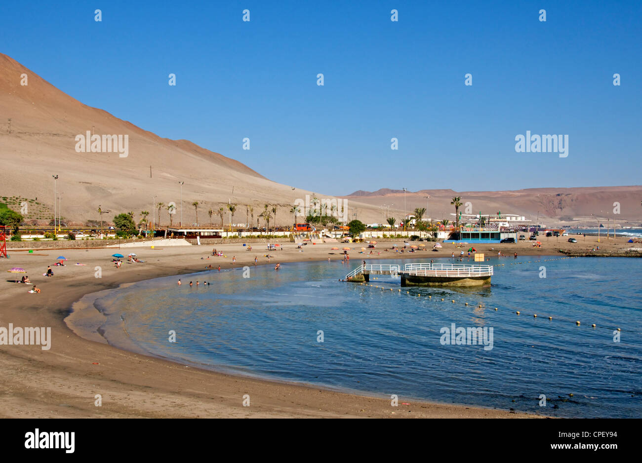 Playa La Lisera Arica Chile Stockfoto