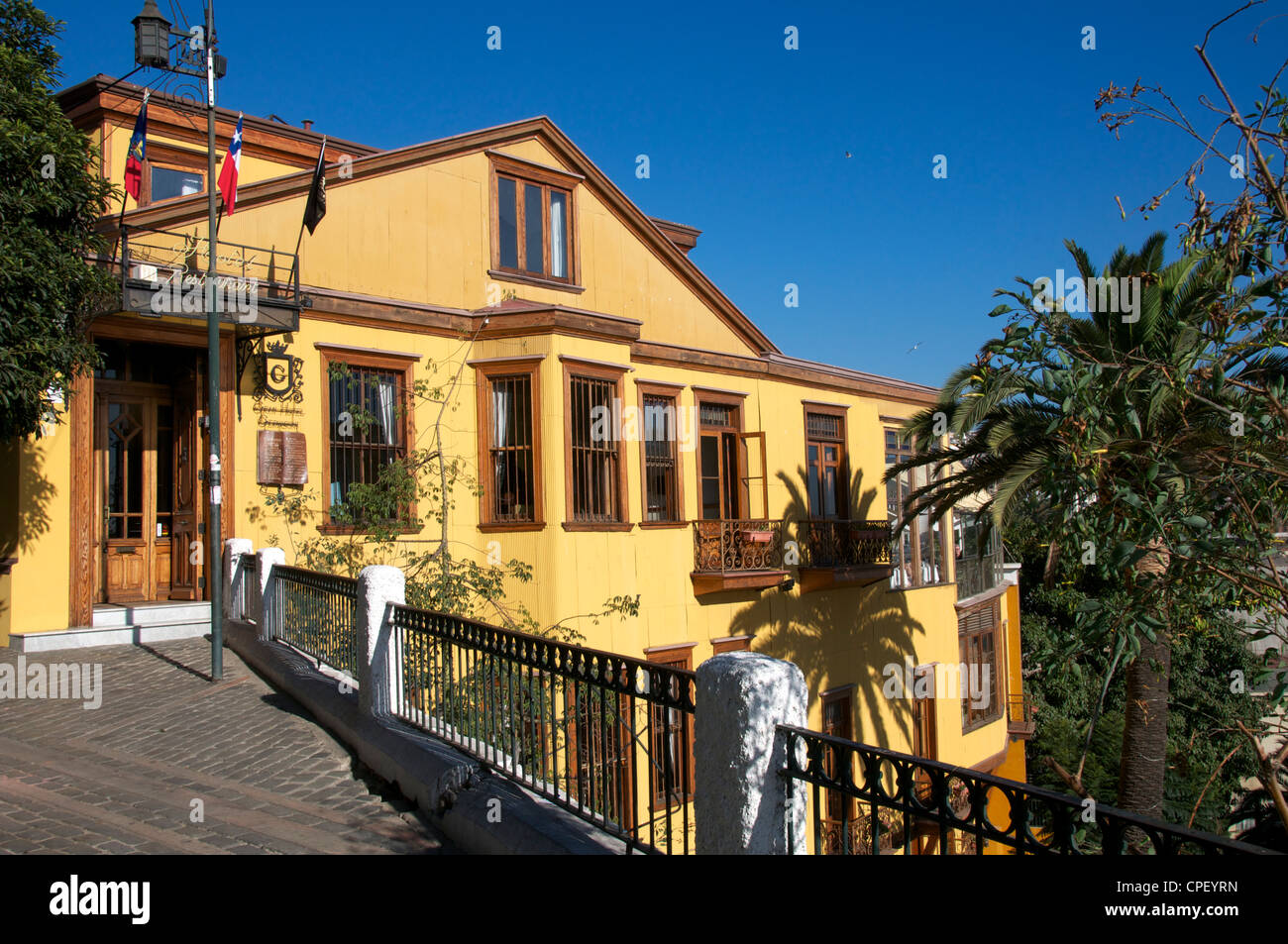 Hotel Gervasoni Cerro Concepción Valparaiso Chile Stockfoto