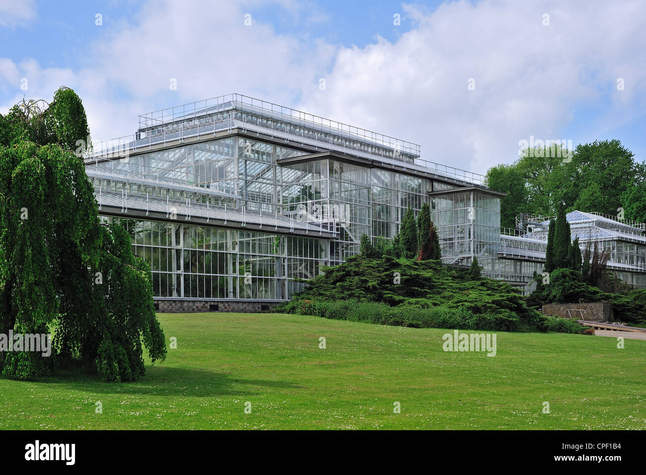 Gewächshäuser des Palazzo Pflanze in der nationalen botanischen Garten von Belgien bei Meise Stockfoto