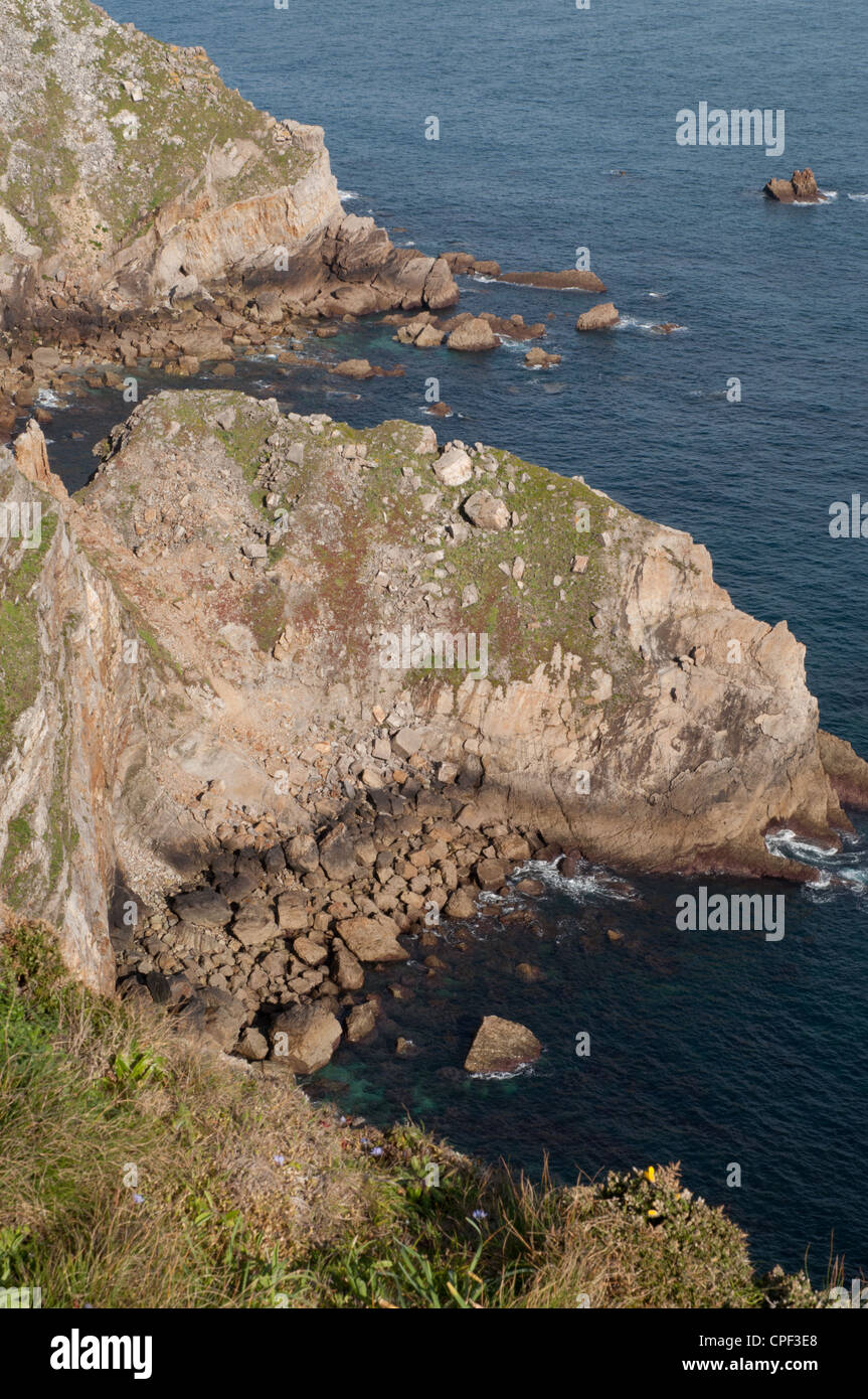 CABO de PENAS Asturien Nordspanien Klippen zerklüfteten Seestück Stockfoto