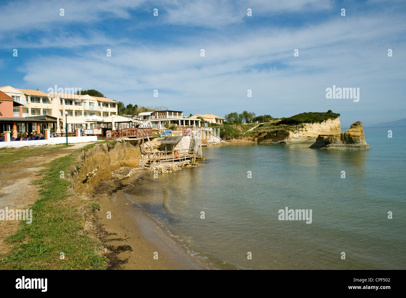Sidari Klippen und Strand, Canal d ' Amour, Sadari, Corfu, Ionische Inseln, Griechenland Stockfoto