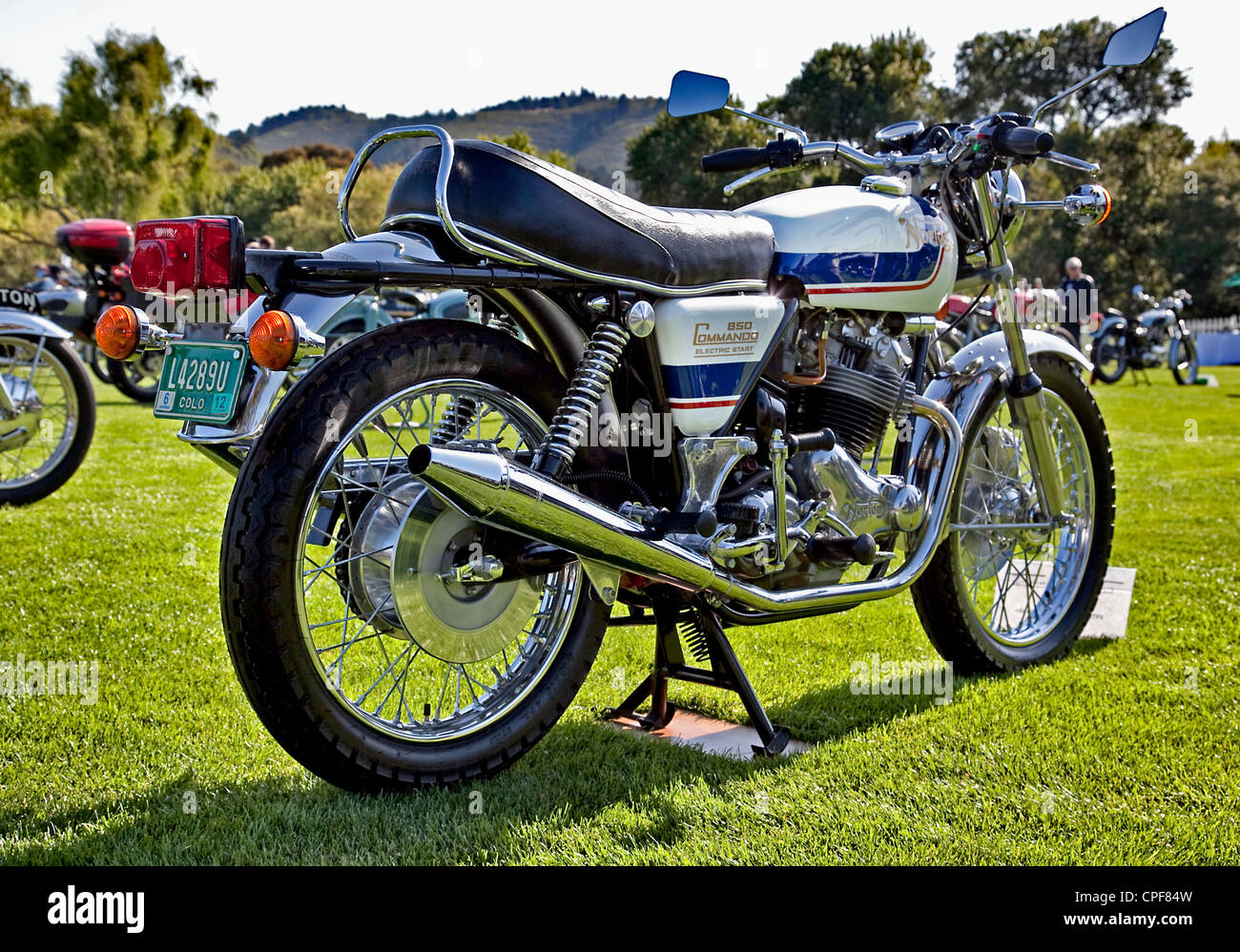Norton Commando 1975 in Quail Motorcycle sammeln Carmel Kalifornien USA 5/5/2012 Stockfoto