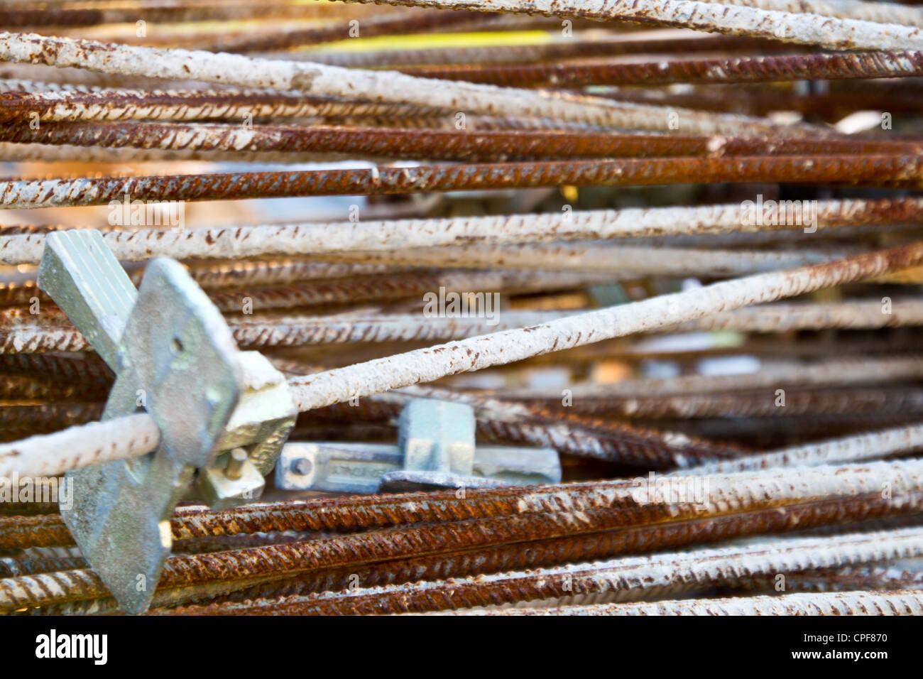 rostigen Eisenstangen Stockfoto