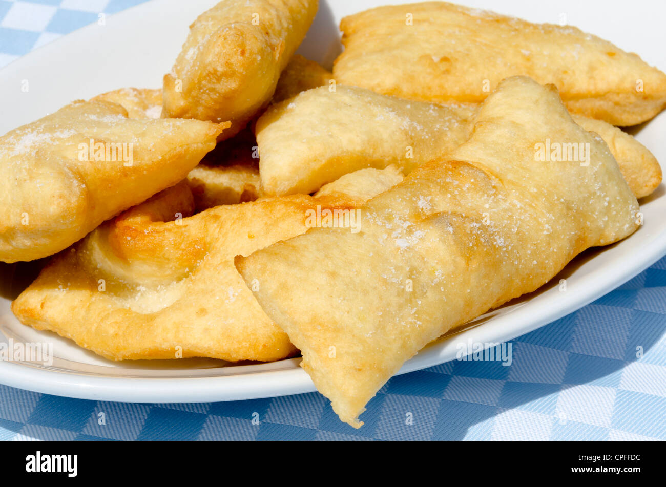 Focaccia Kartoffeln in Öl gebraten Stockfoto