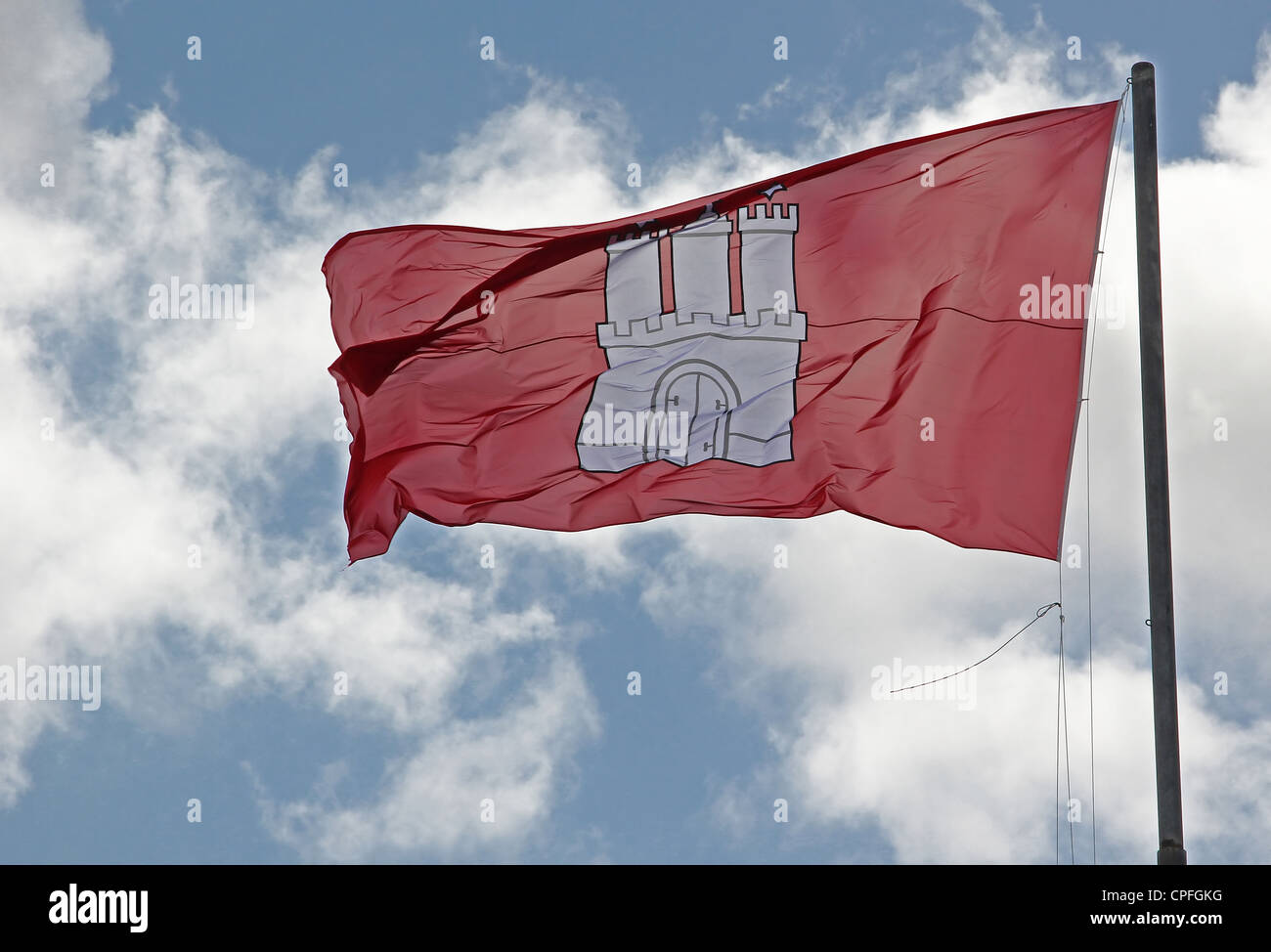 Flaggenfritze Fahne Deutschland Hamburg Senat – 90x150 Cm, Polyester, Mit Gratis-Sticker