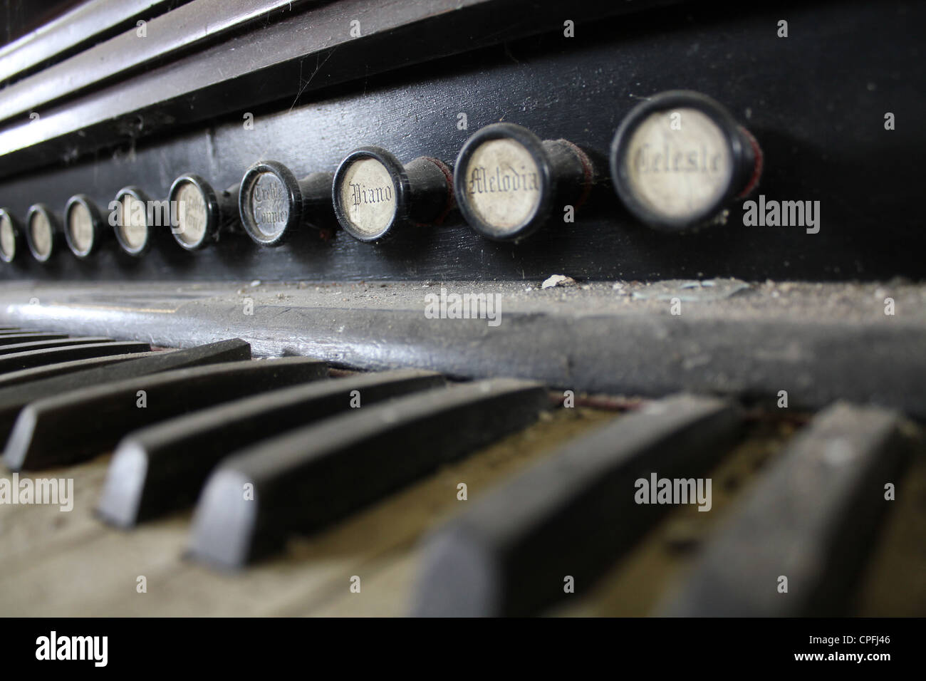 stillgelegten Klavier Stockfoto
