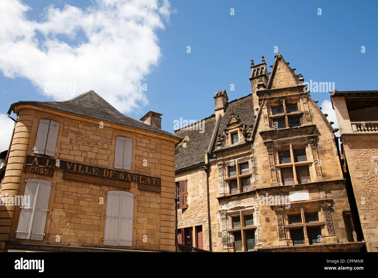 Mittelalterliches Dorf von Sarlat Frankreich Stockfoto