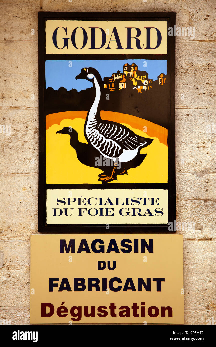 Gänse Produkte mittelalterlichen Dorf von Sarlat Frankreich Stockfoto