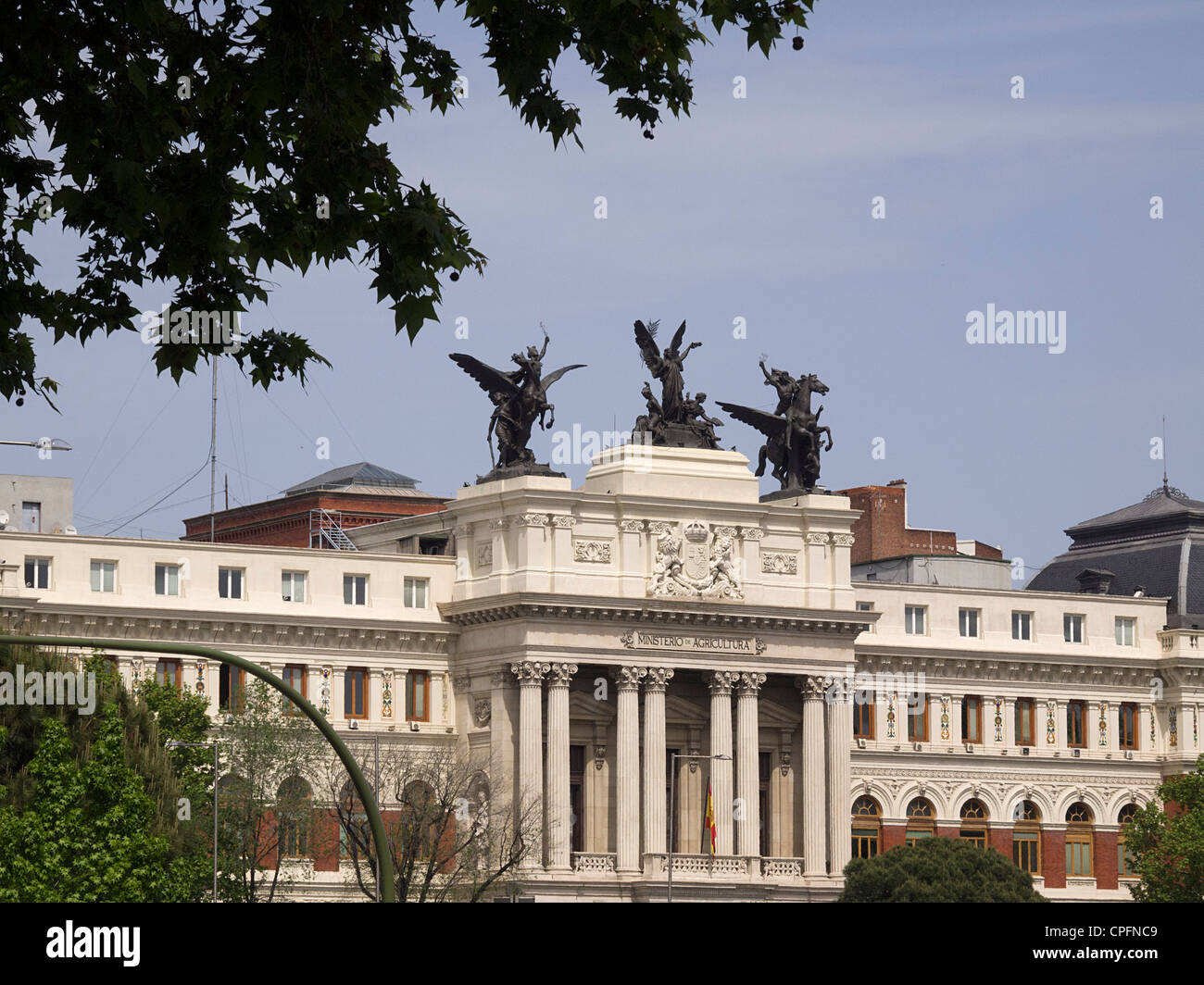 Ministerium für Landwirtschaft, Gebäude in Madrid, Spanien Stockfoto