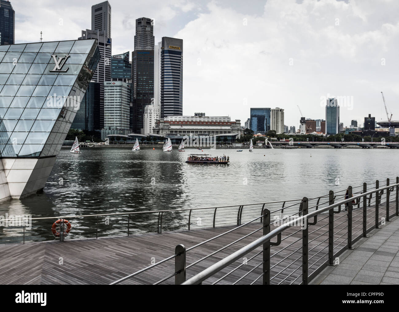 Marina Bay Sands, Singapur. Ein modernes shopping, Hotel und Casino-Komplex. Stockfoto
