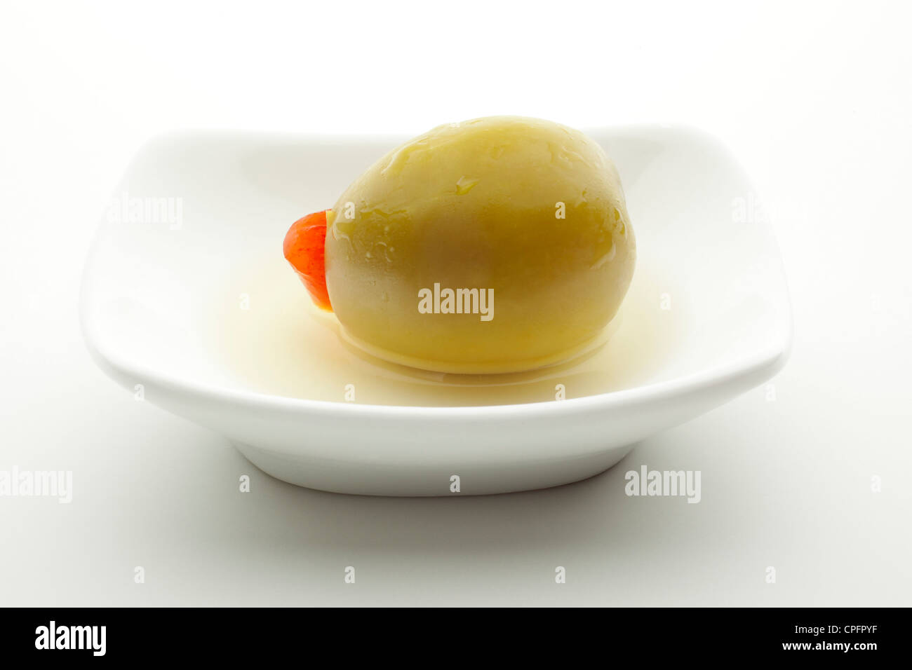 Olive gefüllte Paprika Stockfoto