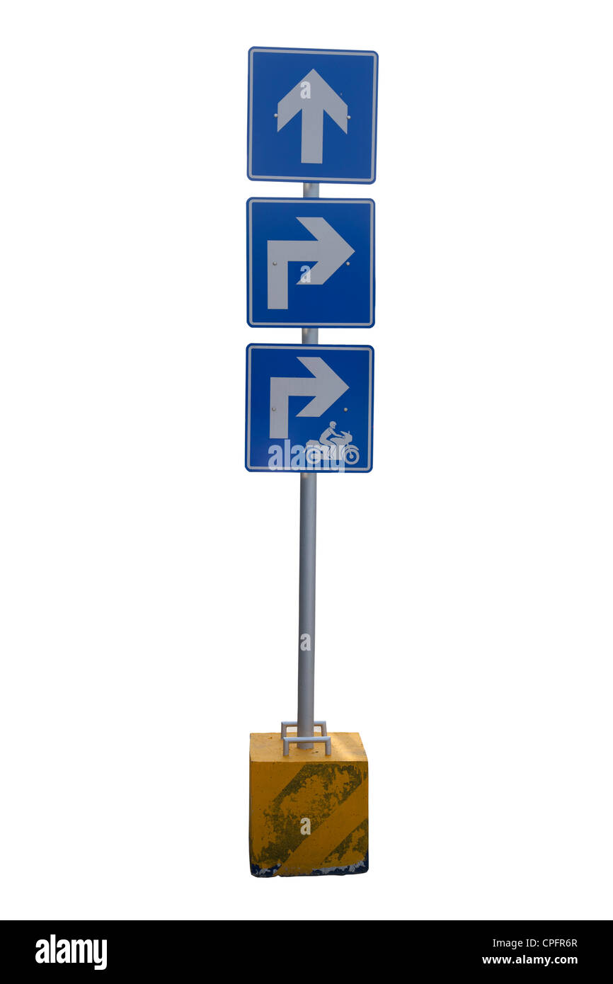 Blaues schild mit weißem pfeil Fotos und Bildmaterial in hoher Auflösung Alamy