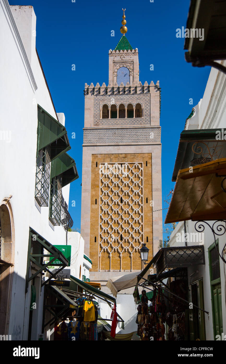 Zaytouna oder große Moschee, Tunis Medina, Tunis, Tunesien Stockfoto