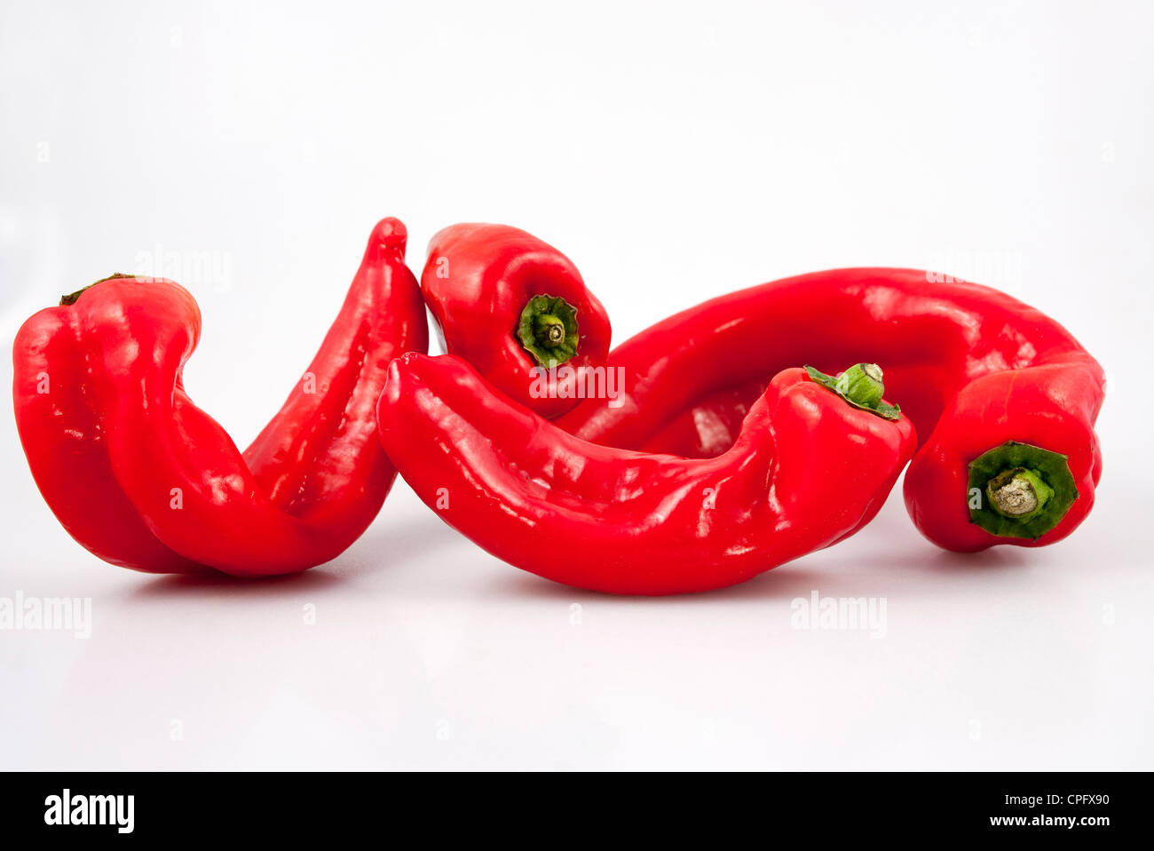 Rote Gemüsepaprika oder Paprika ohne brennenden Geschmack Stockfoto