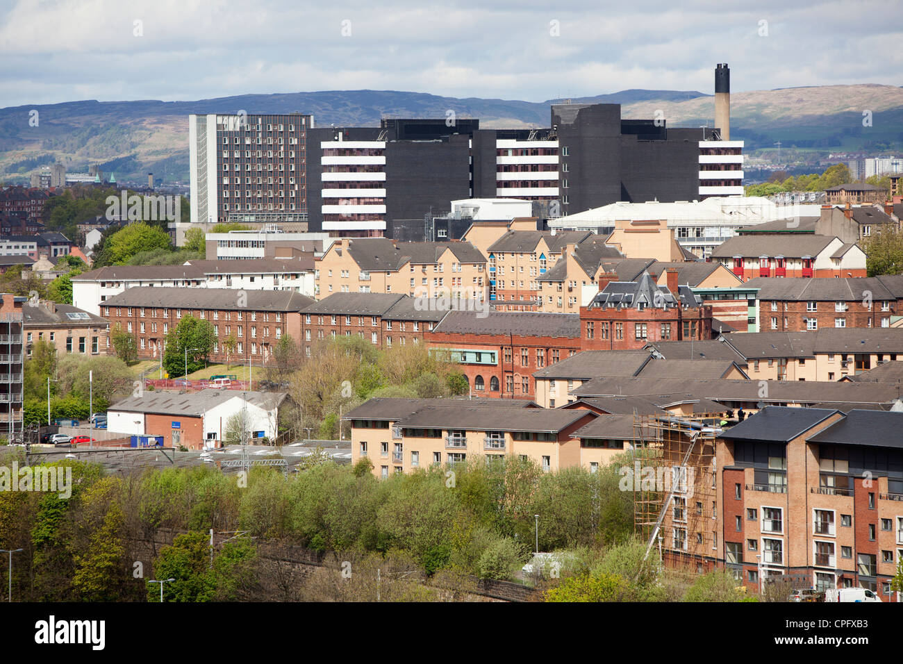 Ein Blick auf das Royal Hospital for Sick Children, Yorkhill Glasgow. Stockfoto