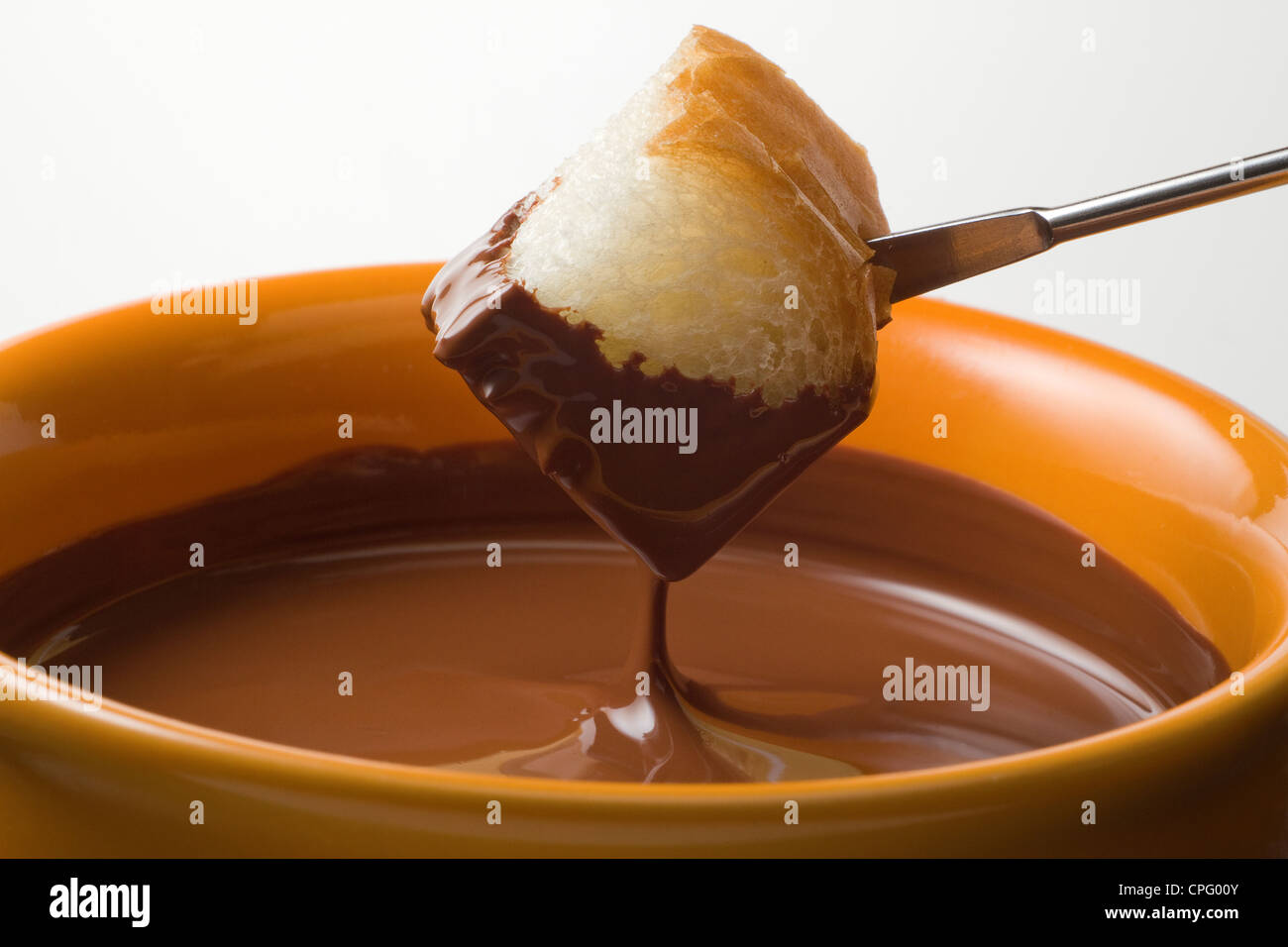 Schokolade getaucht Slice Stockfoto