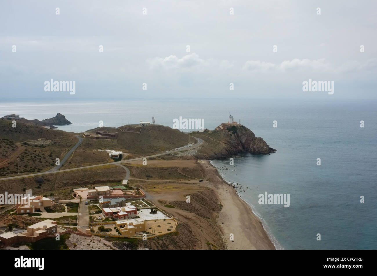 Cabo de Gata aus Vogelperspektive Sicht Stockfoto