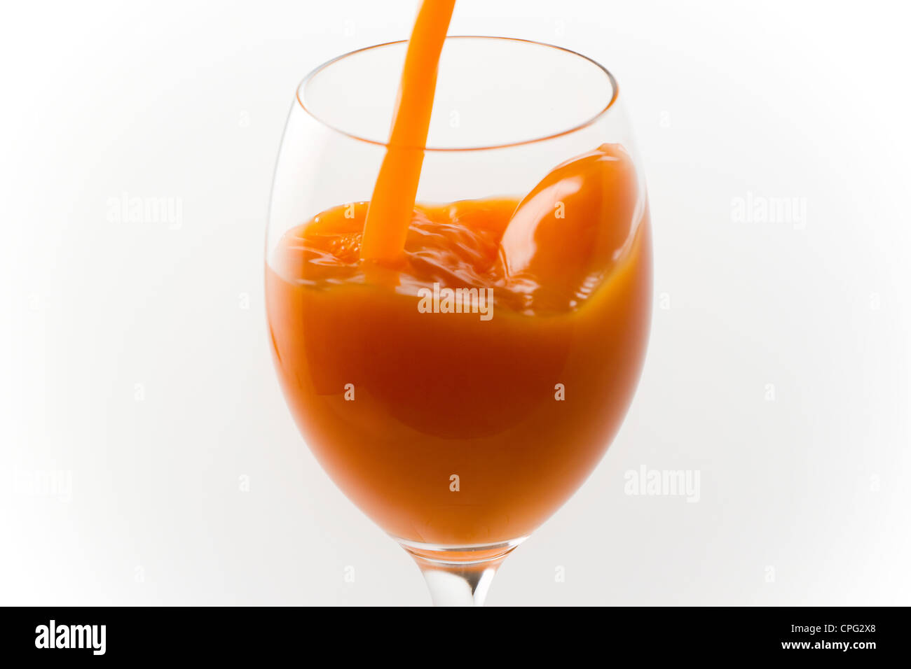 Glas frischer Orangensaft Stockfoto