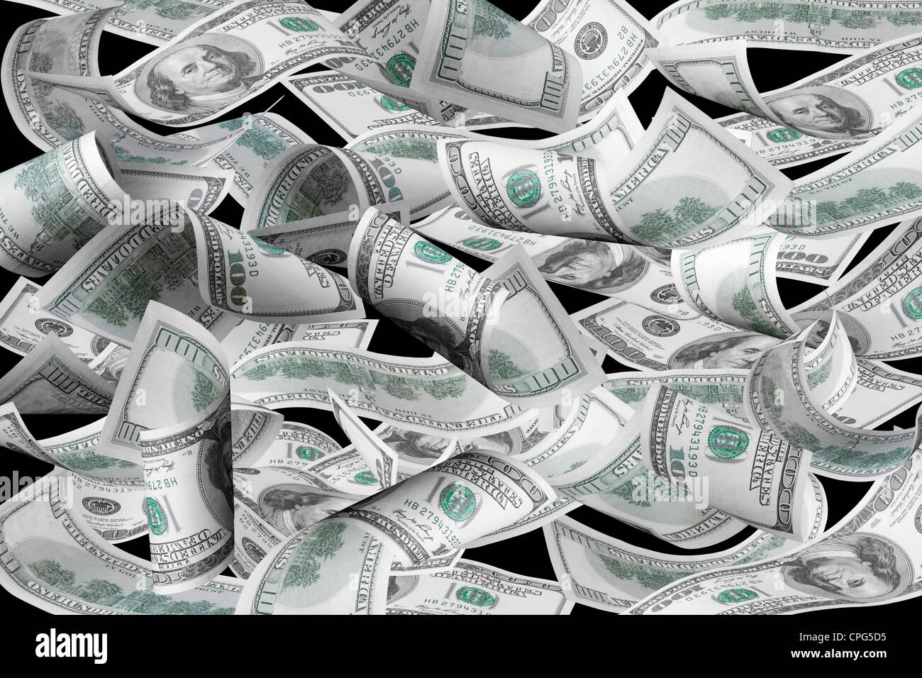 Hundert-Dollar-Scheine Stockfoto