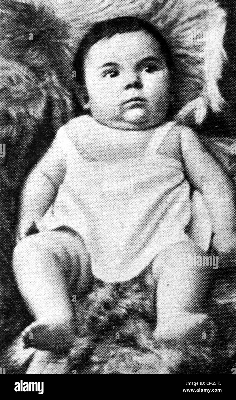 Lollobrigida, Gina, * 4.7.1927, italienische Schauspielerin, volle Länge, als Baby, im Alter von 1 Jahr, 1920er Jahre, Stockfoto