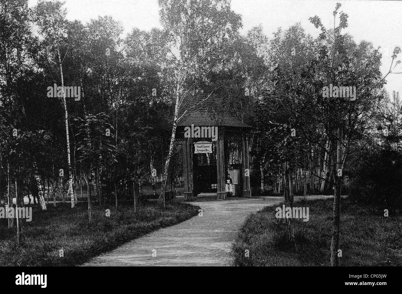 Baden, Kurort, Franzenbad, Eger, Böhmen, Mineralquelle, Carte de Visite von Karlmann & Franke, Wien, 1889, Zusatzrechte-Clearences-nicht vorhanden Stockfoto