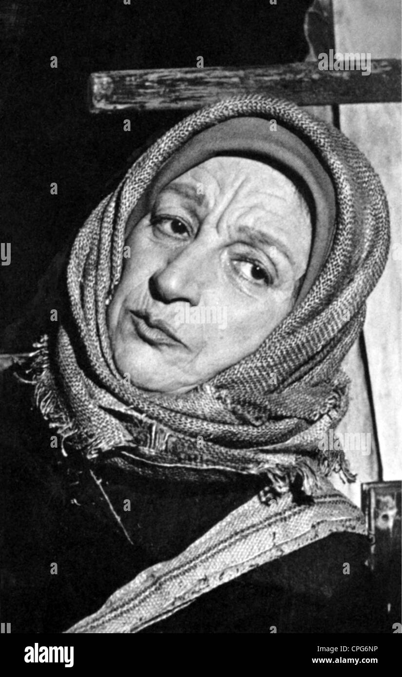 Ehre, Ida, 9.7.1900 - 16.2.1989, deutsche Schauspielerin, Porträt, als Mutter Courage in dem Stück 'Mother Courage and Her Children' von Berthold Brecht, 1950er Jahre, Stockfoto