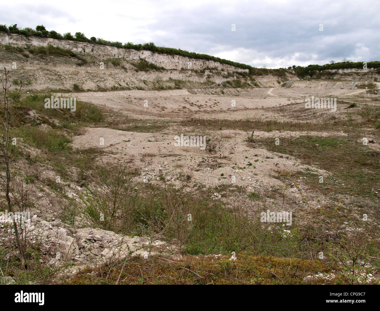 Alten Kreide Steinbruch, heute ein Naturschutzgebiet, Cherry Hinton Cambridge, UK Stockfoto