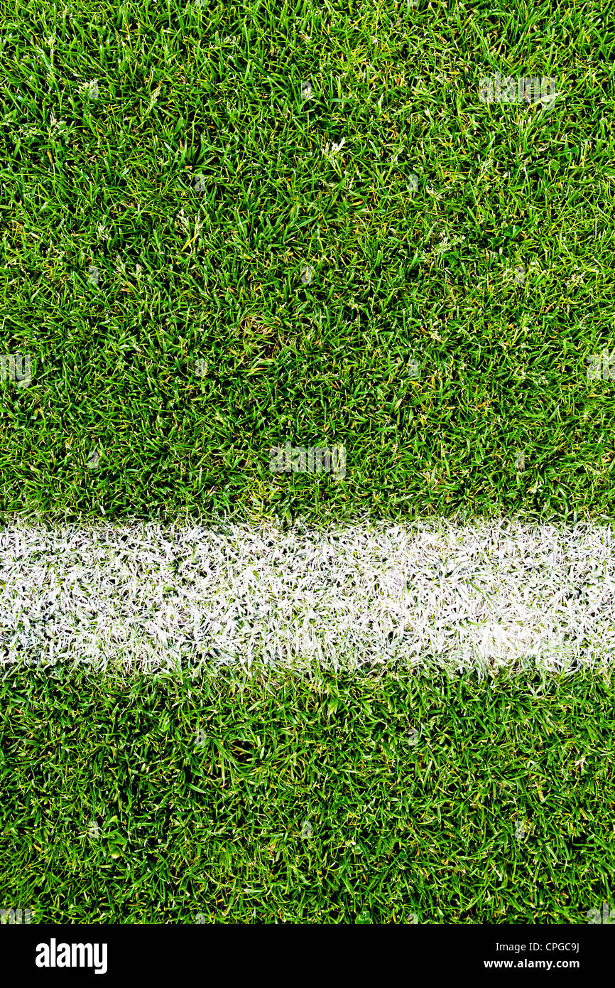 Close-up schließen ein Fußball-Feld-Oberfläche Stockfoto