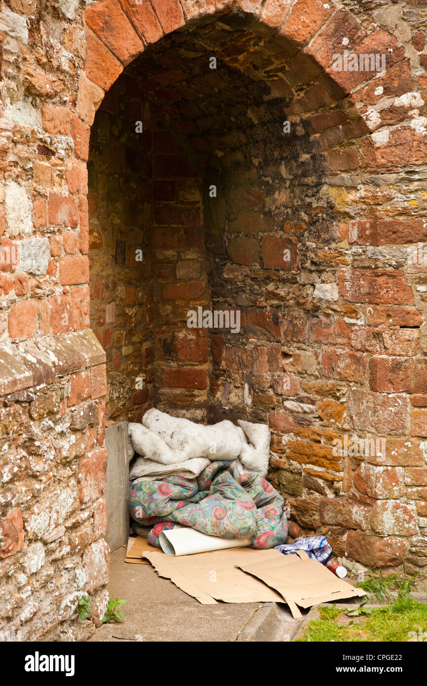 St Marys Kirche im Zentrum von Totnes, Devon, England, Vereinigtes Königreich, ein Ort für Obdachlose zu verweigern. Stockfoto