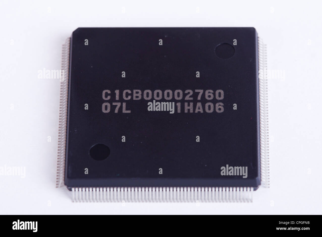 IC's und QFP verwendet in SMT / SMD Elektronik Leiterplattenbestückung. Stockfoto